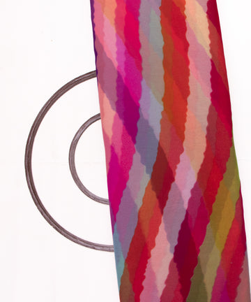 Multi Colour Lehariya Print Georgette Fabric